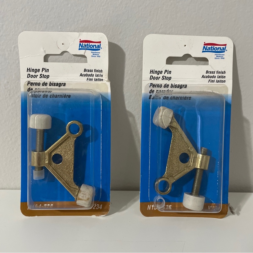 National Hardware N154-526 V234 Series Bright Brass Hinge Pin Door Stop BUMPER L